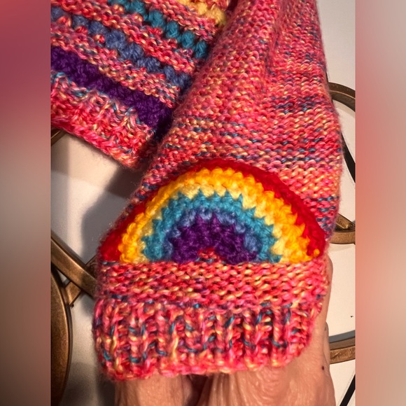 Colorful Striped Knit Baby Cardigan - Picture 7 of 8